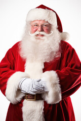 Smiling Santa Claus portrait isolated on white