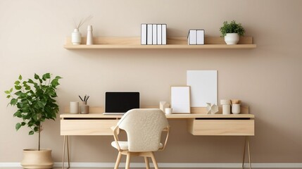 Clean and simple, workspace inspires focus and creativity
