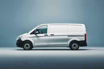 Empty profile white van isolated. Generative AI