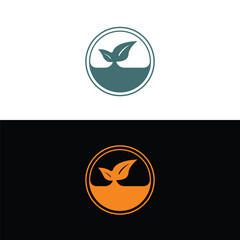 Nature leaf vector logo template design  . Nature icon illustration
