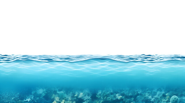 Calming water isolated on transparent background