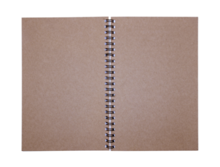 Blank notebook paper with ring spine on transparent background png file