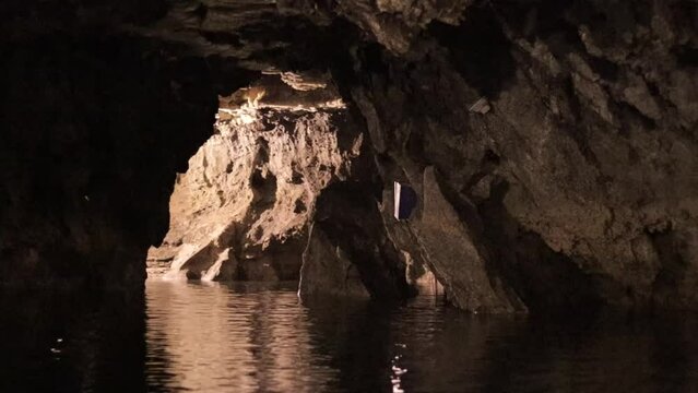 inside the Ali-Sadr Cave