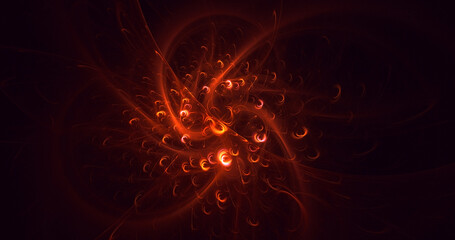 3D manual rendering abstract colorful fractal light background