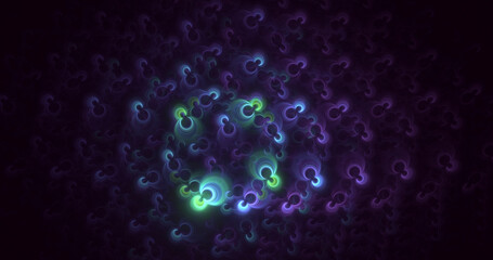 3D manual rendering abstract fractal light background