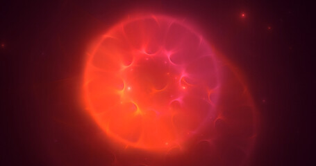 3D manual rendering abstract multicolor technology fractal light background