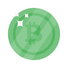 Well designed icon of Bitcoin, cryptocurrency coin vector design