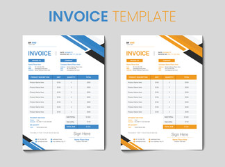 Invoice design template for your business