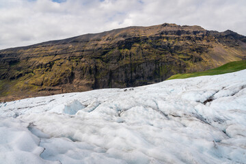 Fototapeta na wymiar The Fláajökull Glacier in Iceland