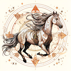 horse and rider horse, animal, vector, illustration, farm, silhouette, wild, art, head, stallion, mustang, 
