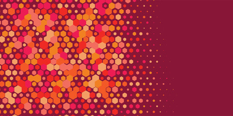 Geometric abstract Hexagon Two Color Background