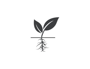Plant, roots icon. Vector illustration.