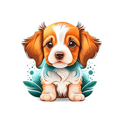 cute puppy illustration . To use as t-shirt design.