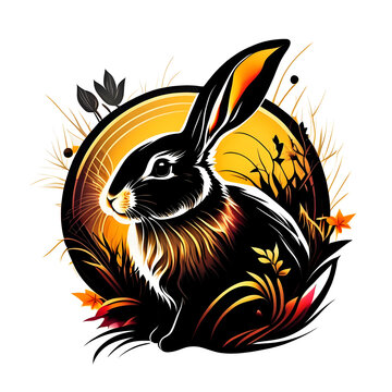 illustration of a rabbit : tattoo of bunny