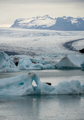 Diamond Beach and Jökulsárlón glacier lagoon in Iceland