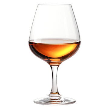 isolated illustration of cognac glass. Created with Generative AI	
