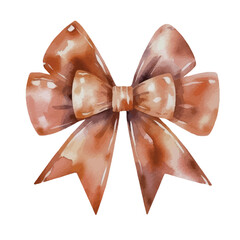 red bow, vector illustration, watercolor style