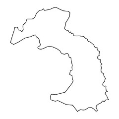 Sabirabad district map, administrative division of Azerbaijan.