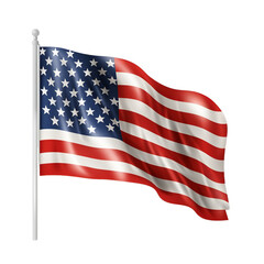USA flag isolated on transparent background