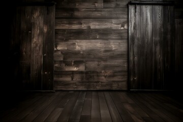 Dark wooden backdrop. Generative AI