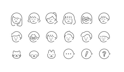 人物イラスト　男女