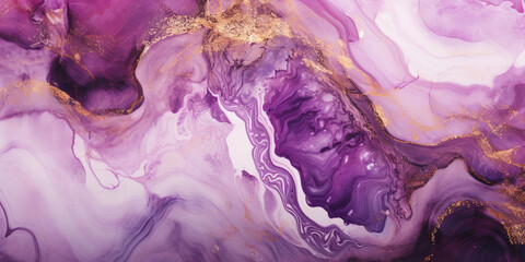 Purple marble abstract acrylic background. Marbling artwork texture agate ripple pattern
