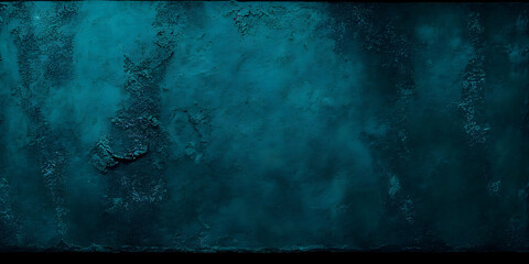 Dark turquoise cement wall texture, vintage repeating background. Generative Ai.