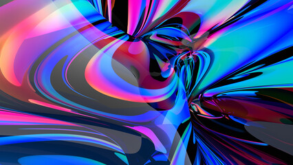 Abstract 3d render, background design, colorful illustration