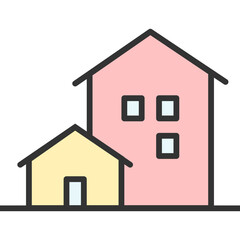 Fototapeta na wymiar illustration of a icon homes