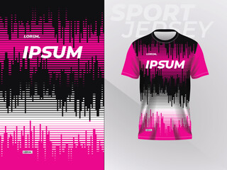 black pink shirt sport jersey mockup template design for soccer, football, racing, gaming, motocross, cycling, and running