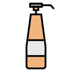 Illustration of Sweet Syrup for Beverages design Outline Filled Icon