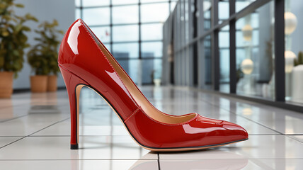 red high heel shoes
