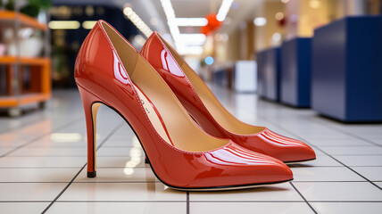 red high heel shoes