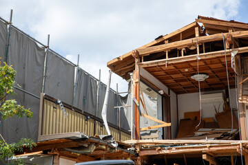 戸建住宅の解体現場