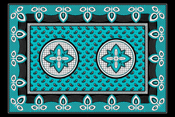 African Wax Print fabric, Ethnic overlap ornament seamless design, Khanga pattern motifs floral elements. khanga texture, colorful textile Ankara fashion style. New Design For Fabric