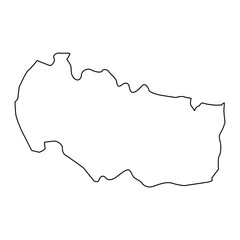 Ujar district map, administrative division of Azerbaijan.