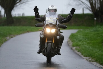 Motorbike in rain