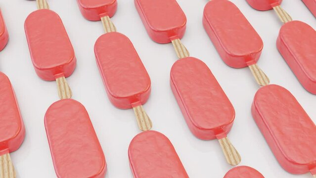 Endless Ruby Chocolate Ice Creams, Animation Video.1920 &ndash; 1080 Full HD Resolution.