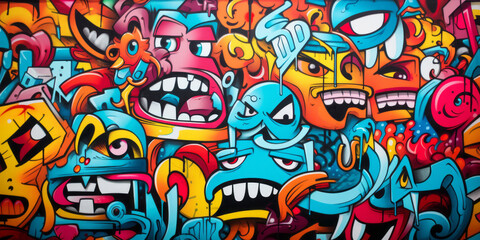 Graffiti wall abstract background, modern art