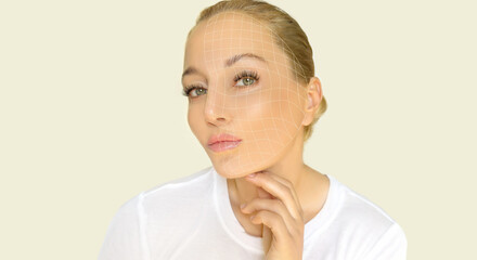 Skin solutions.Concept of rejuvenation,detecting  ageing signs