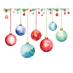 Holiday Elegance: Cute Watercolor Set for Kids Book with Garland Clipart