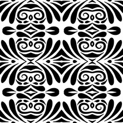 Seamless colourful batik ethnic dayak aztec Kalimantan pattern for background textile garment