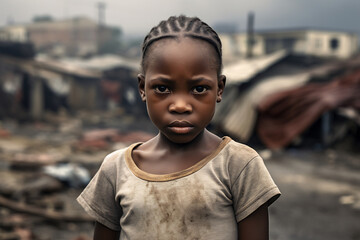 Images of a child depicting social inequality in society