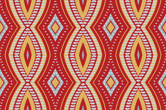 Ikat Floral Paisley Embroidery Background. Ikat Fabric Geometric Ethnic Oriental Pattern Traditional. Ikat Aztec Style Abstract Design for Print Texture,fabric,saree,sari,carpet.