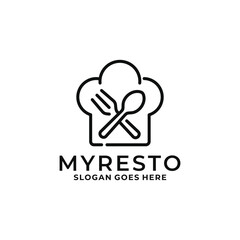 Restaurant logo design vector illustration