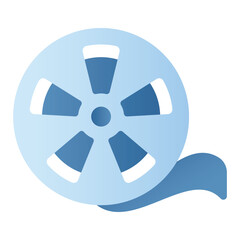 A customizable vector of film roll in modern style ready to use icon