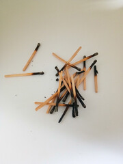 remains of a matchstick