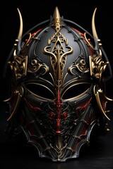 dark magic ornate knight's helmet 