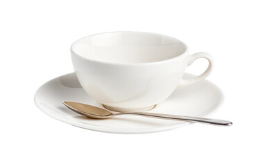 Obraz na płótnie Canvas Coffee and Tea Tableware - Isolated Ceramic Cup on Transparent Background