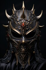dark fantasy knight's helmet 
